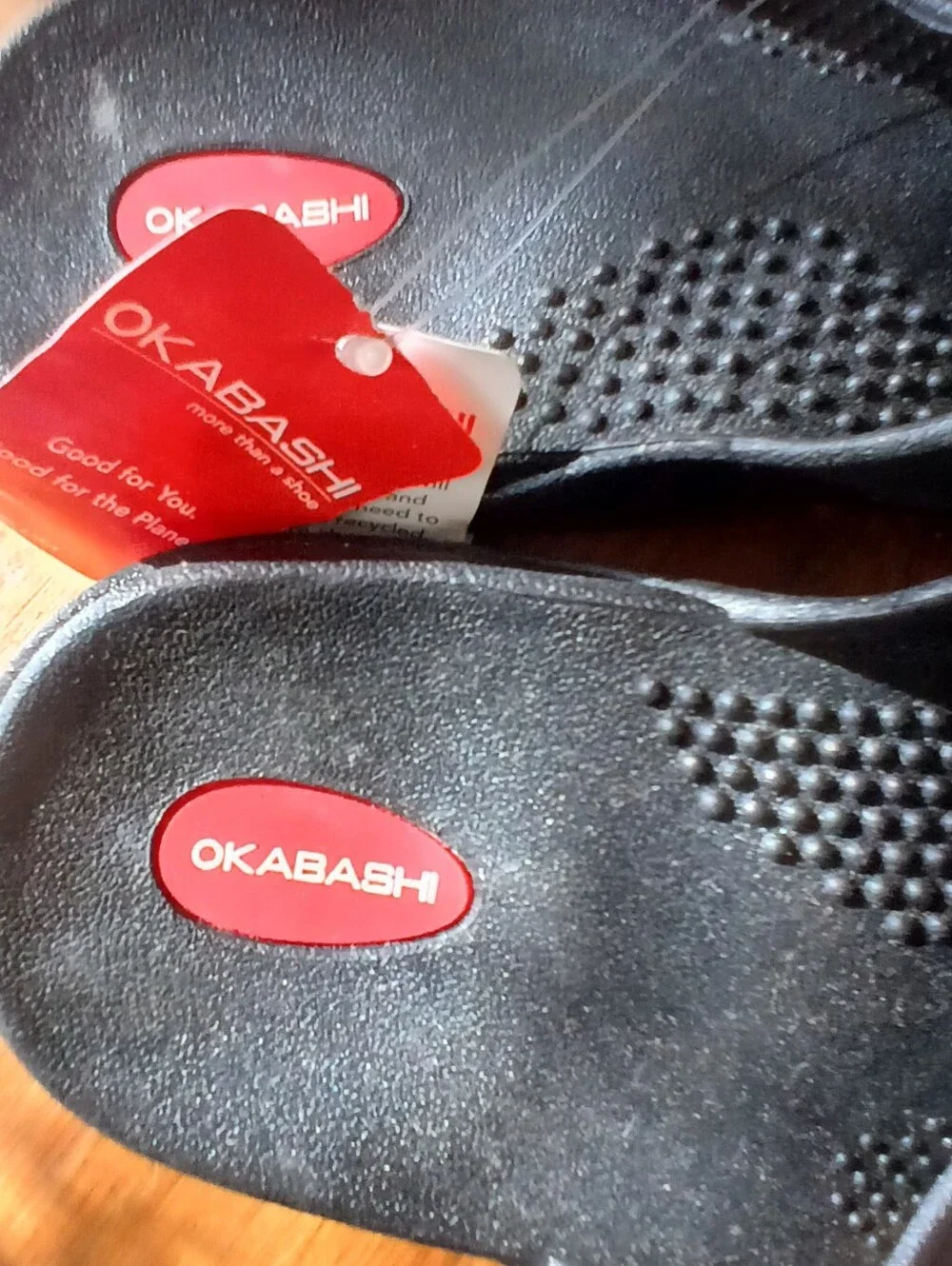 Men's Black OKABASHI Eurosport Slide Sandals.  Size LL. (9-10) NWT